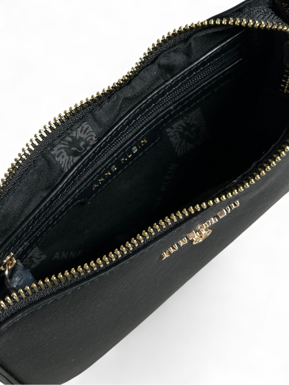 Anne Klein 4-Piece Interchangeable Crossbody Bag Set Black Purse Wallet Pouch - Picture 8 of 15